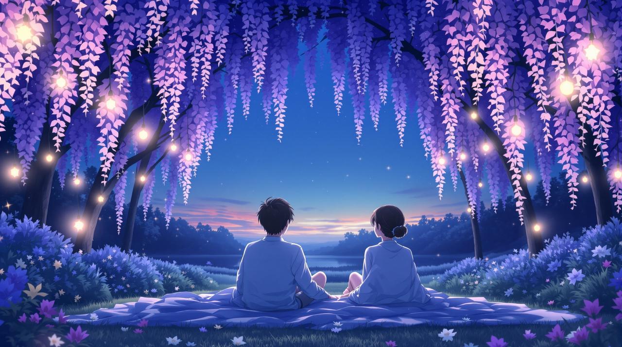 短剧全集网资讯 - 七夕特别企划：「紫藤之约」情侣短剧马拉松